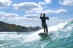 Happy longboarder