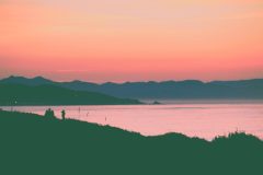 Vintage summer sunset