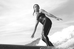Longboarding woman