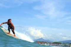 Longboarding woman