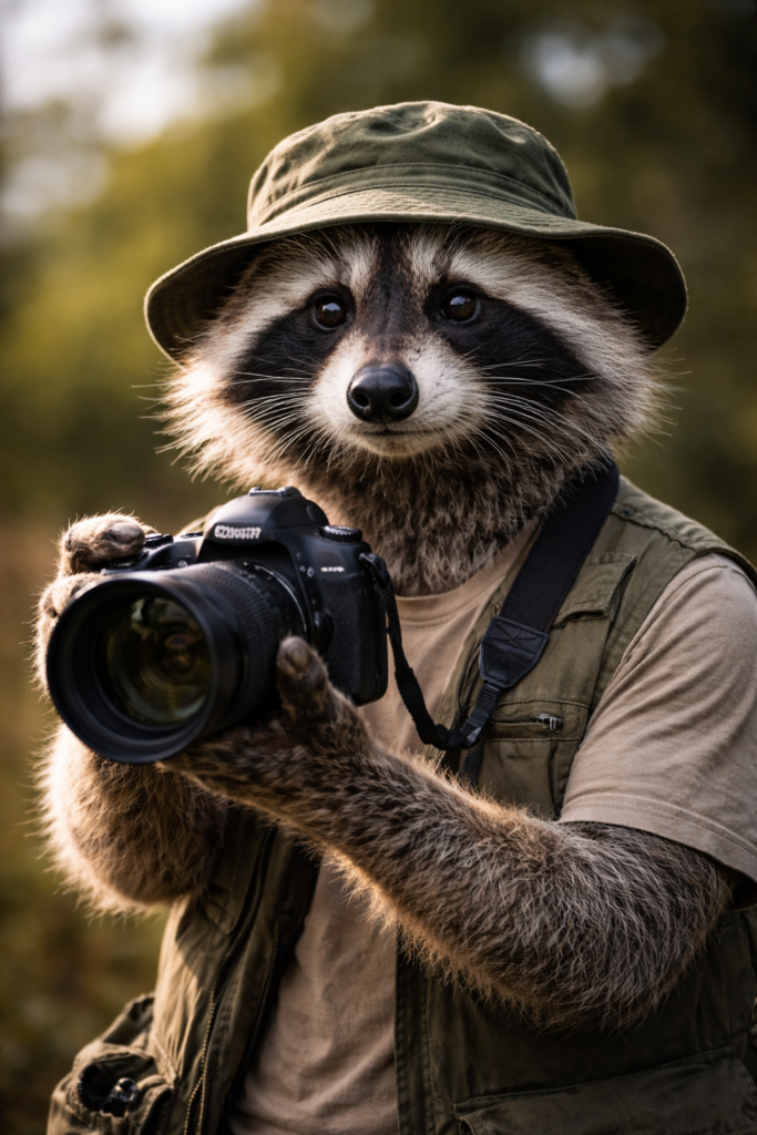 raton photographe sous le soleil